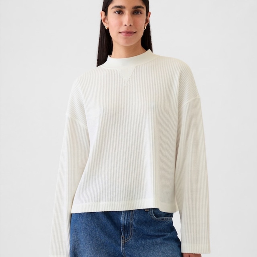 Gap White Ribbed Sweater NWT